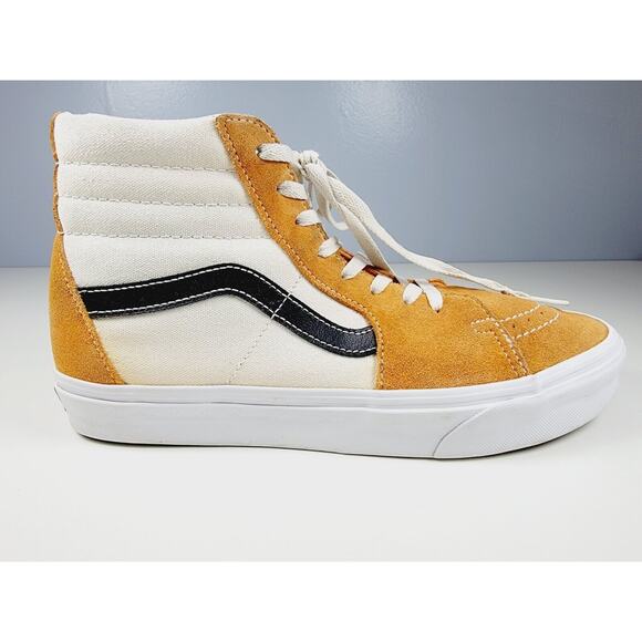 VANS Sk8-Mid Top Off The Wall Sneaker Mustard Yellow Gold Men's 10.5 Women's 12 - Picture 7 of 16